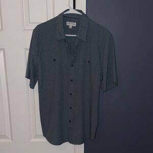 Orvis Men's Navy Checkered Casual Shirt